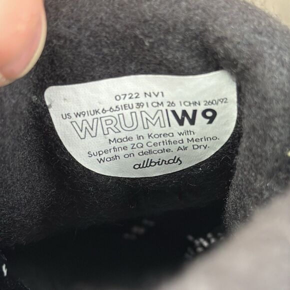 Allbirds Wool Runner Up Mizzle Hi Top Women’s Sz 9 Natural Black Khaki Sneakers - Picture 6 of 10